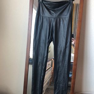 Black pleather leggings